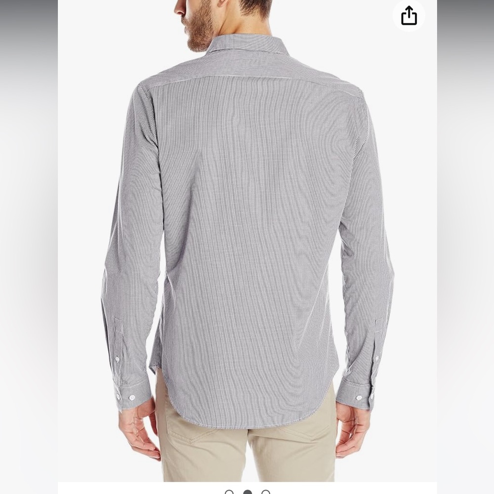 Theory Micro Check Print Zack Ps Keyport Shirt In… - image 3